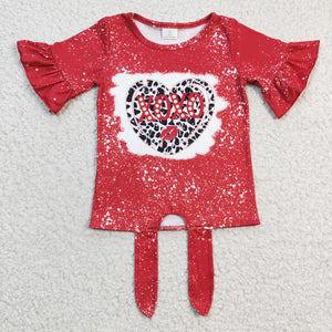 GT0127 baby girl clothes valentines day top