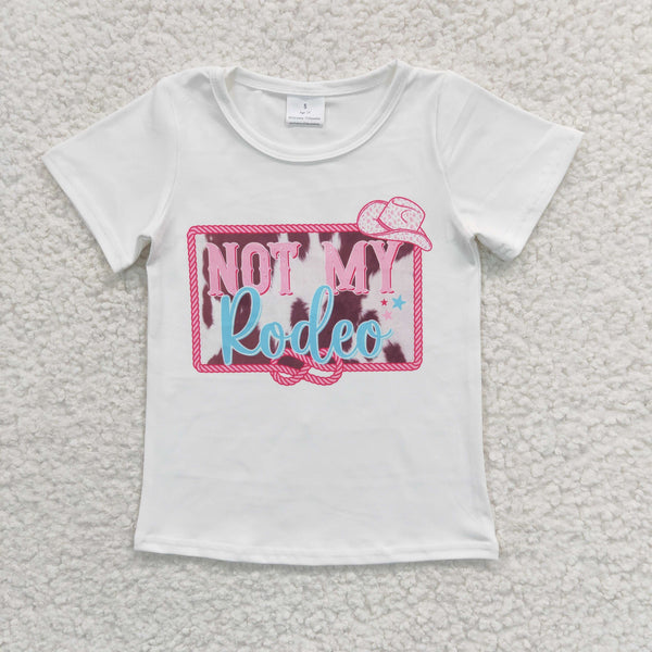 GT0139 kids clothes not my rodeo summer tshirt