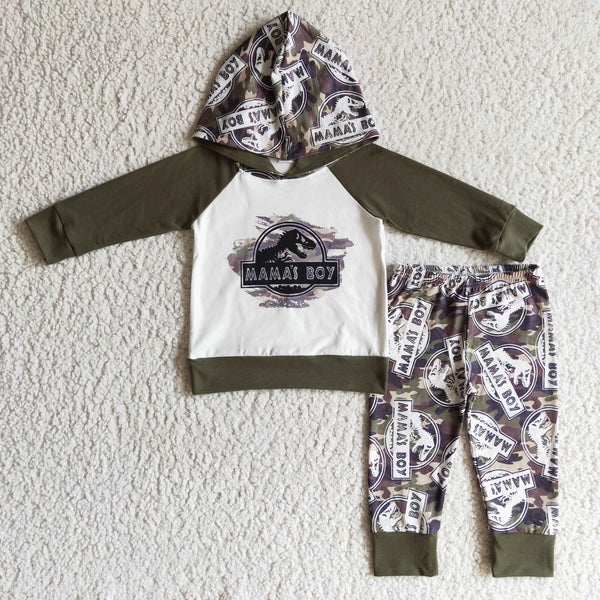 BLP0078 baby boy clothes mama's boy set hoodies outfits