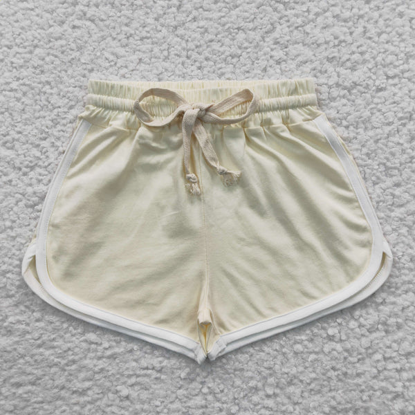SS0095 girl summer clothes cream knit cotton summer bottom baby summer shorts