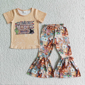 GSPO0022 girl clothing fall spring horse western set