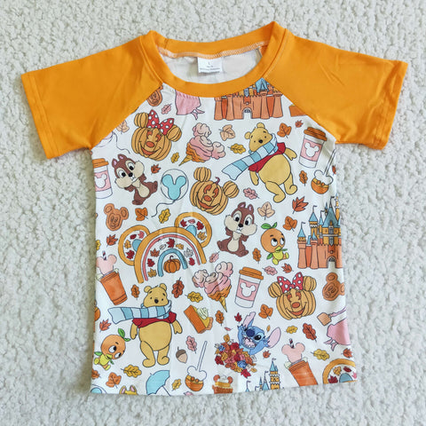 BT0044 boy halloween toddler cartoon tshirt
