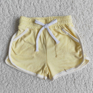 girl clothes summer shorts yellow