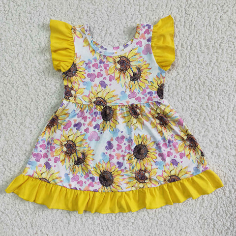 GSD0071 girl summer sunflower dress-promotion 2024.4.27 $5.5