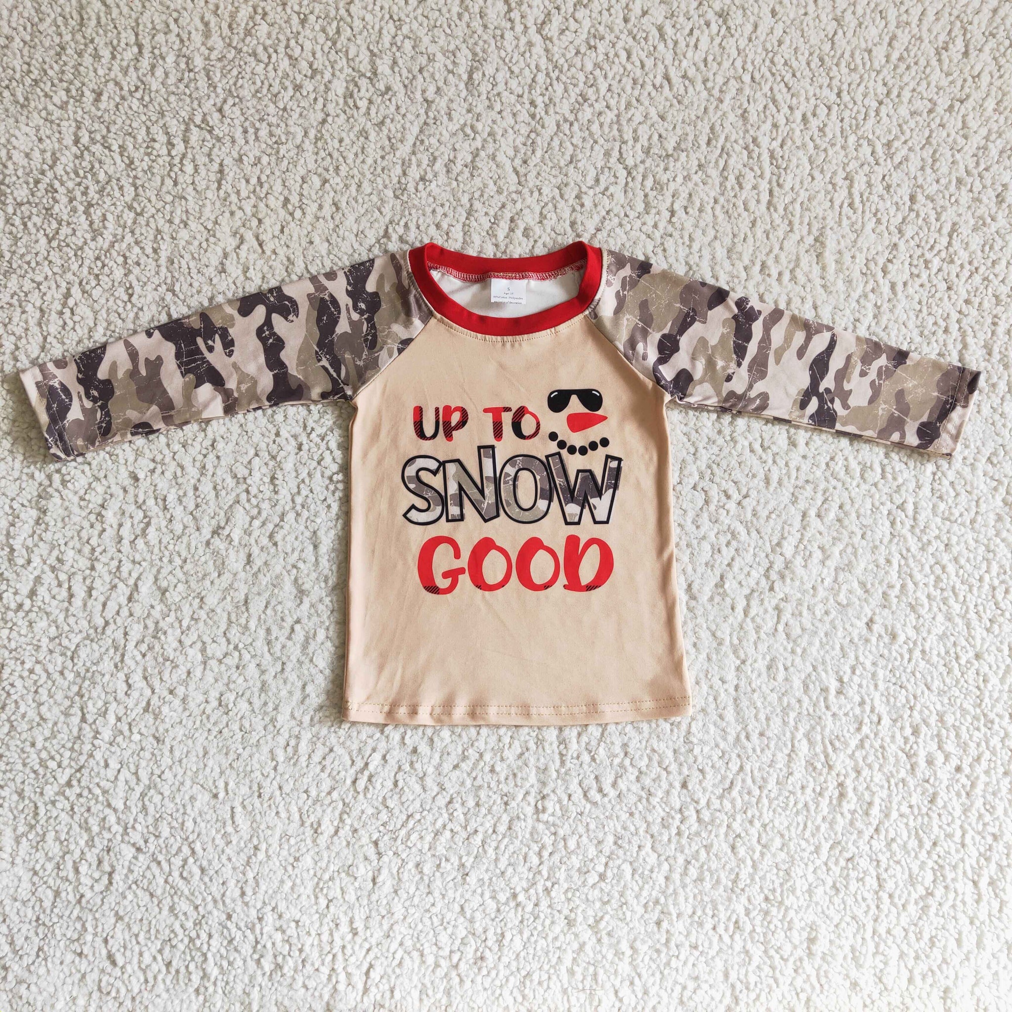 BT0097 baby boy clothes up to snow good winter shirt