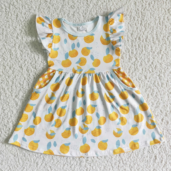 GSD0074 kids clothing orange fruit summer dress-promotion 2024.4.27 $5.5