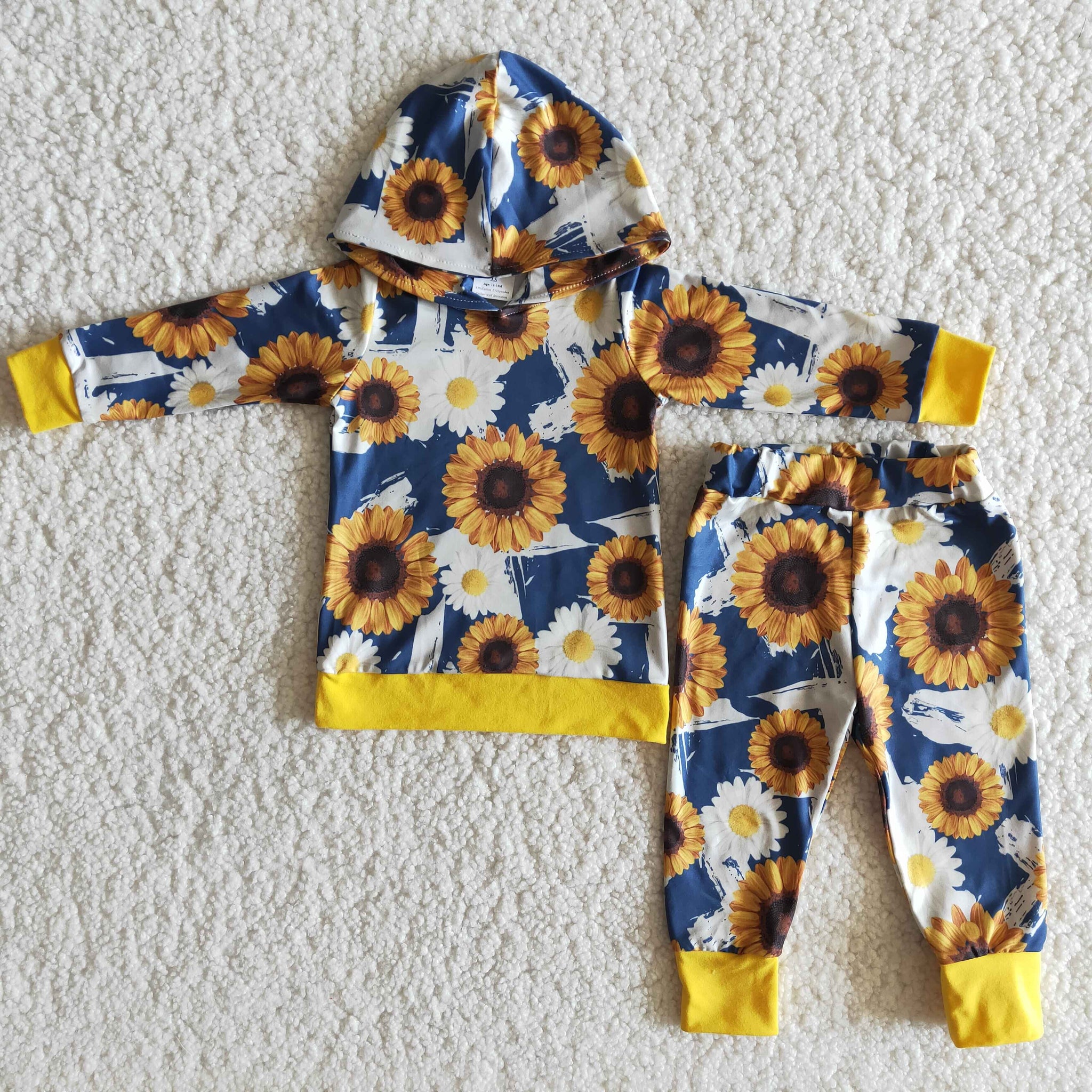 6 B10-5 baby boy clothes sunflower hoodies winter long sleeve set-promotion 2023.11.25
