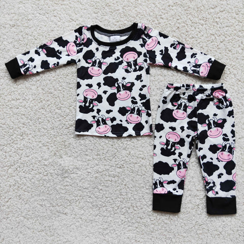 6 A7-1 Boy winter cow pattern long sleeve pajamas - promotion 2023.10.21