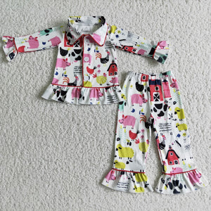 6 C7-40 girls winter farm long sleeve pajamas-promotion 2023.12.9