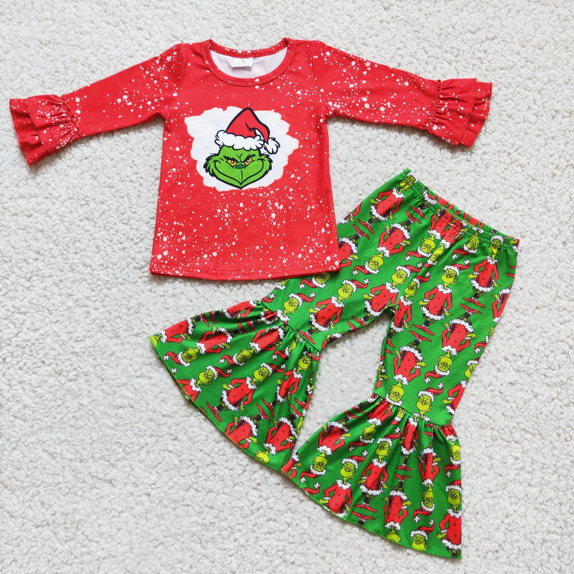 6 B6-37 baby girls clothes cartoon red girls christmas outfit