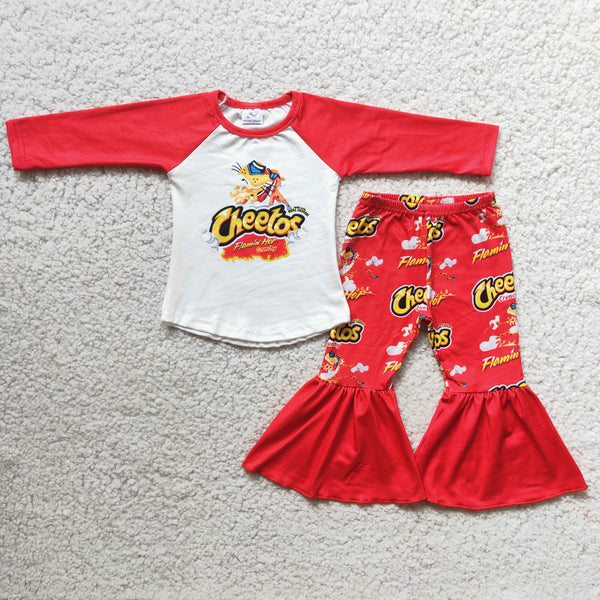 6 A1-12 girl red cheetos long sleeve winter set-promotion 2023.11.18
