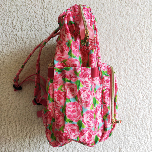 BA0026 rose floral diaper bag backpack maternity packages