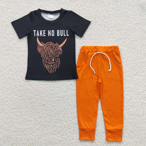 BSPO0099 baby boy clothes cow fall spring outfit boutique clothing set