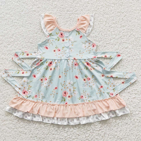 GSD0308 toddler girl clothes spring summer floral dresses