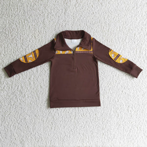 BT0088 baby boy clothes brown winter top