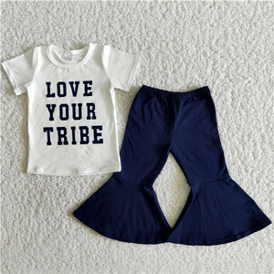 B11-23 baby girl clothes love your tribe fall spring outfits-promotion 7.17