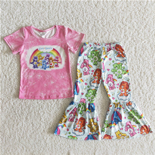 B4-22 baby girl clothes heart girl spring outfit toddler fall clothing set