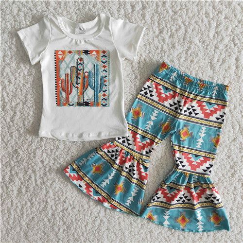 A11-15 girl cactus short sleeve spring fall set-promotion 2023.12.30
