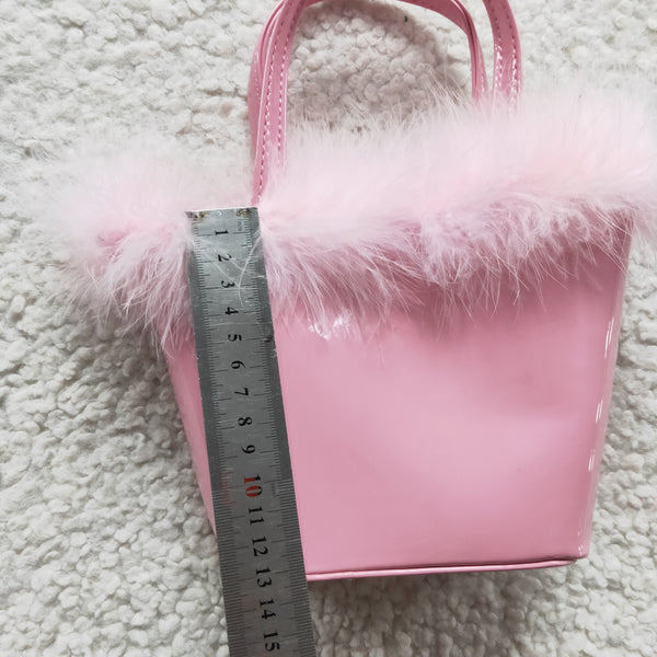 BA0028 pink fur bag