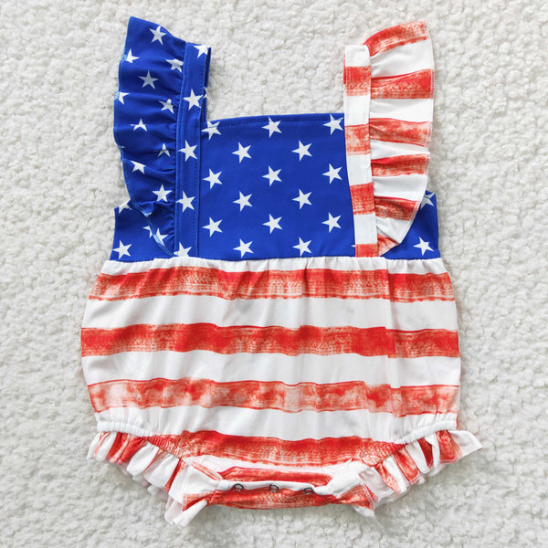 SR0326 baby girl clothes patriotic 4th of july bubble
