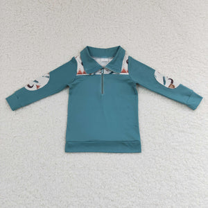 BT0105  baby boy clothes zipper shirt