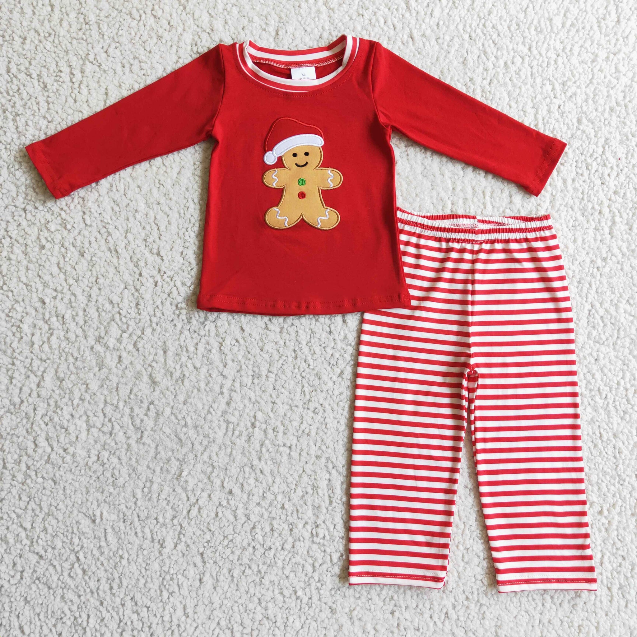 BLP0122 baby boy clothes red embroidery christmas outfits