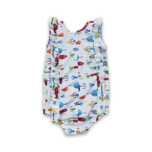 S0043 baby girl clothes fish summer swimsuit