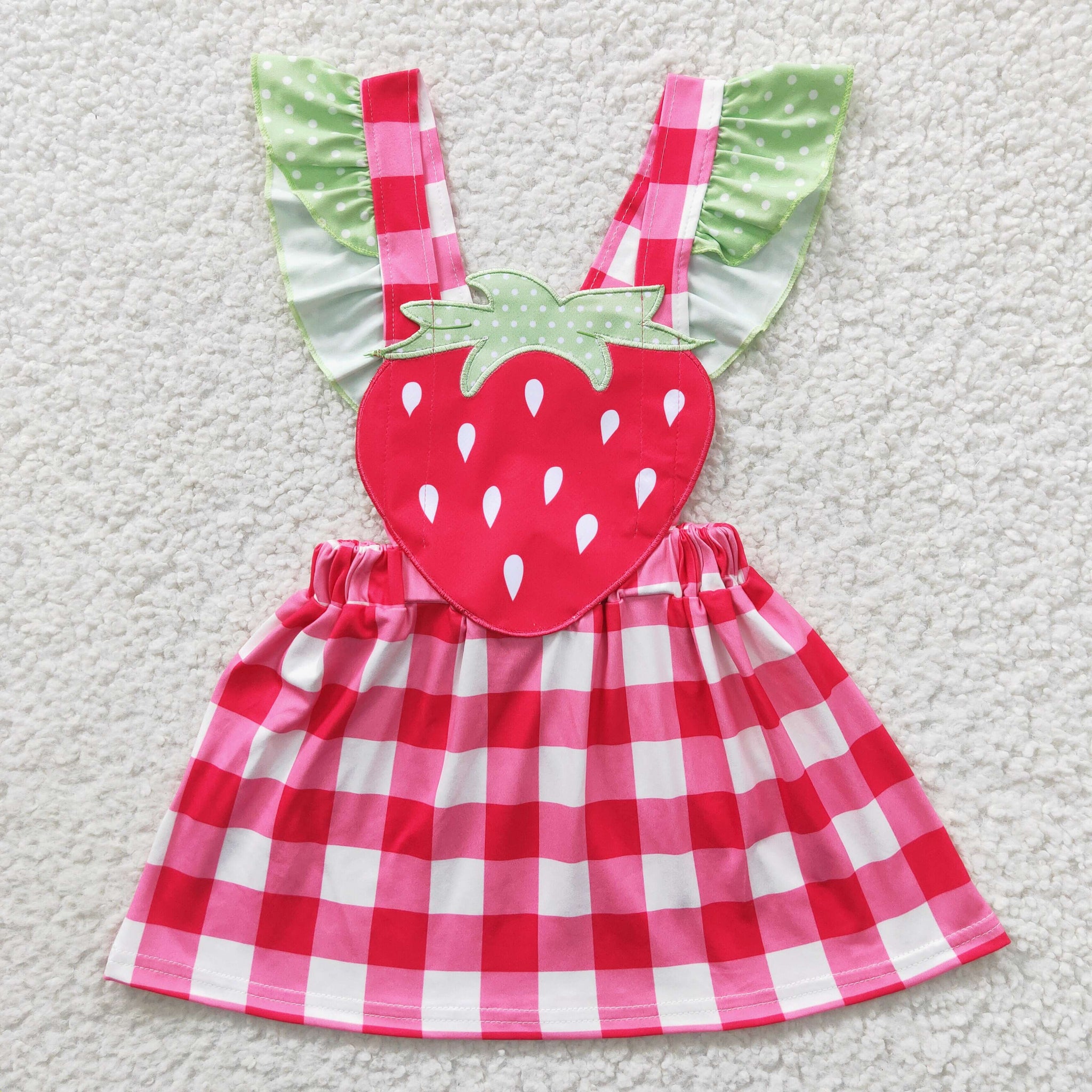 GSD0241 kids clothes girls strawberry summer dress
