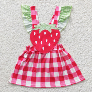 GSD0241 kids clothes girls strawberry summer dress