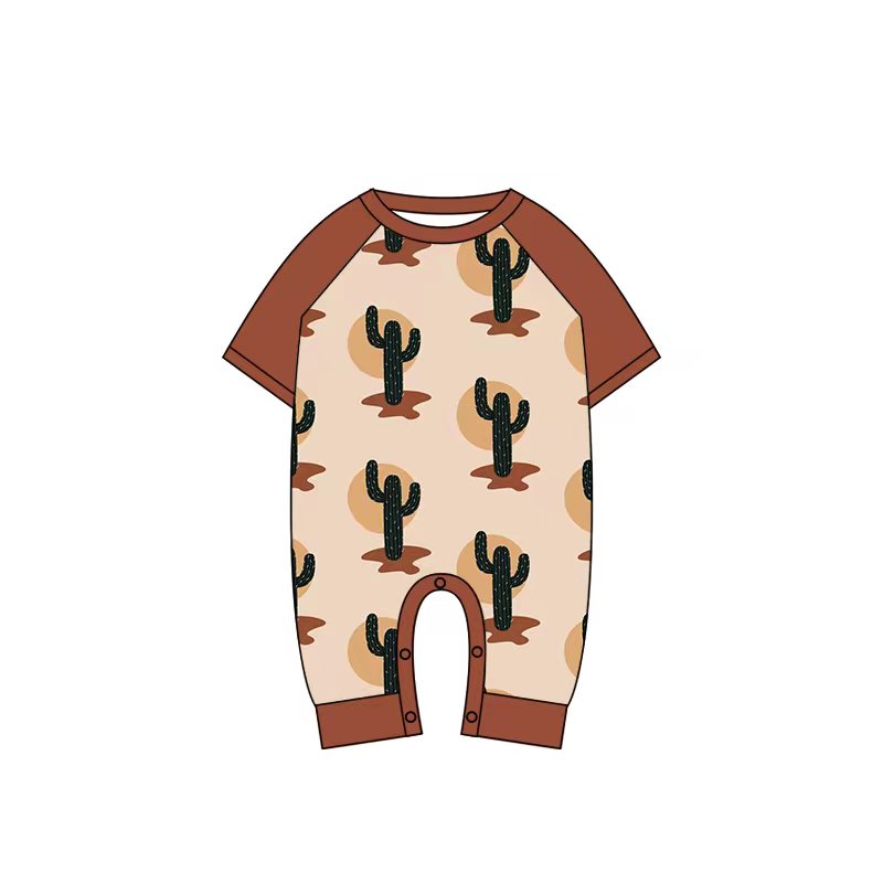SR0120 pre-order cactus baby boy clothes summer romper