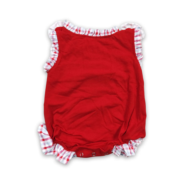 SR0156 baby girl clothes red crab summer bubble