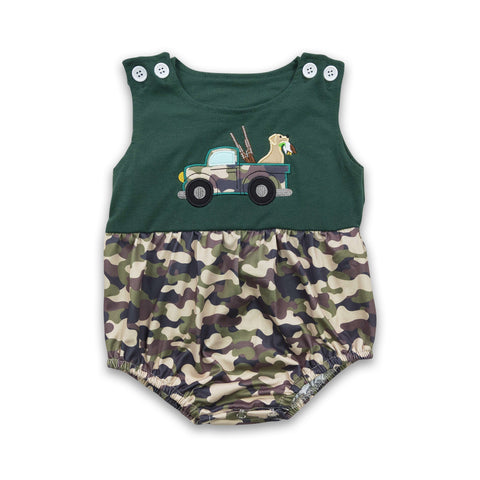 SR0183 baby boy clothes emboridery dog car summer bubble