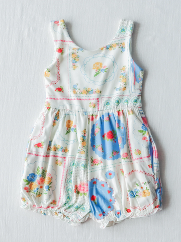 SR1330 pre-order baby girl clothes floral toddler girl summer romper