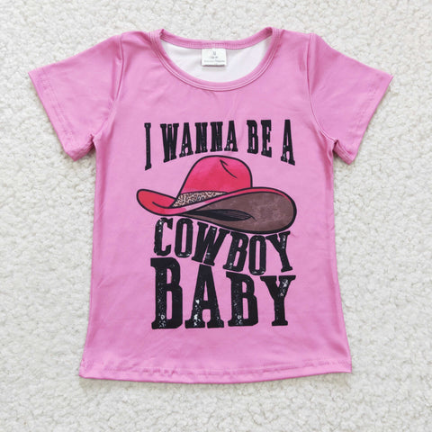 GT0107 baby boy clothes cowboy summer tshirt
