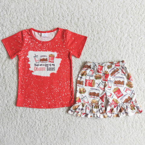 C15-23 toddler girl clothes red girl summer outfit set-promotion 2024.4.5 $5.5