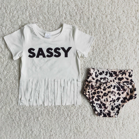 B8-10 girl sassy leopard tassel short sleeve bummies set-promotion 2024.3.23 $5.5