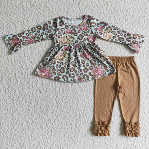 6 A6-28 kids clothes girls girls boutique outfits winter leopard set-promotion 2023.7.31