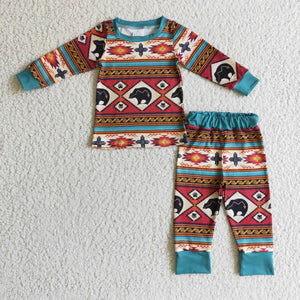 BLP0100 sleepwear boy winter pajamas set