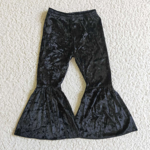 C3-12 girl black velvet pants