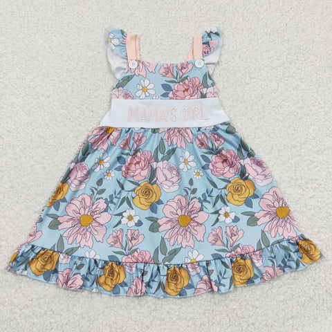 GSD0315 toddler girl clothes embroidery mama's girl summer dress