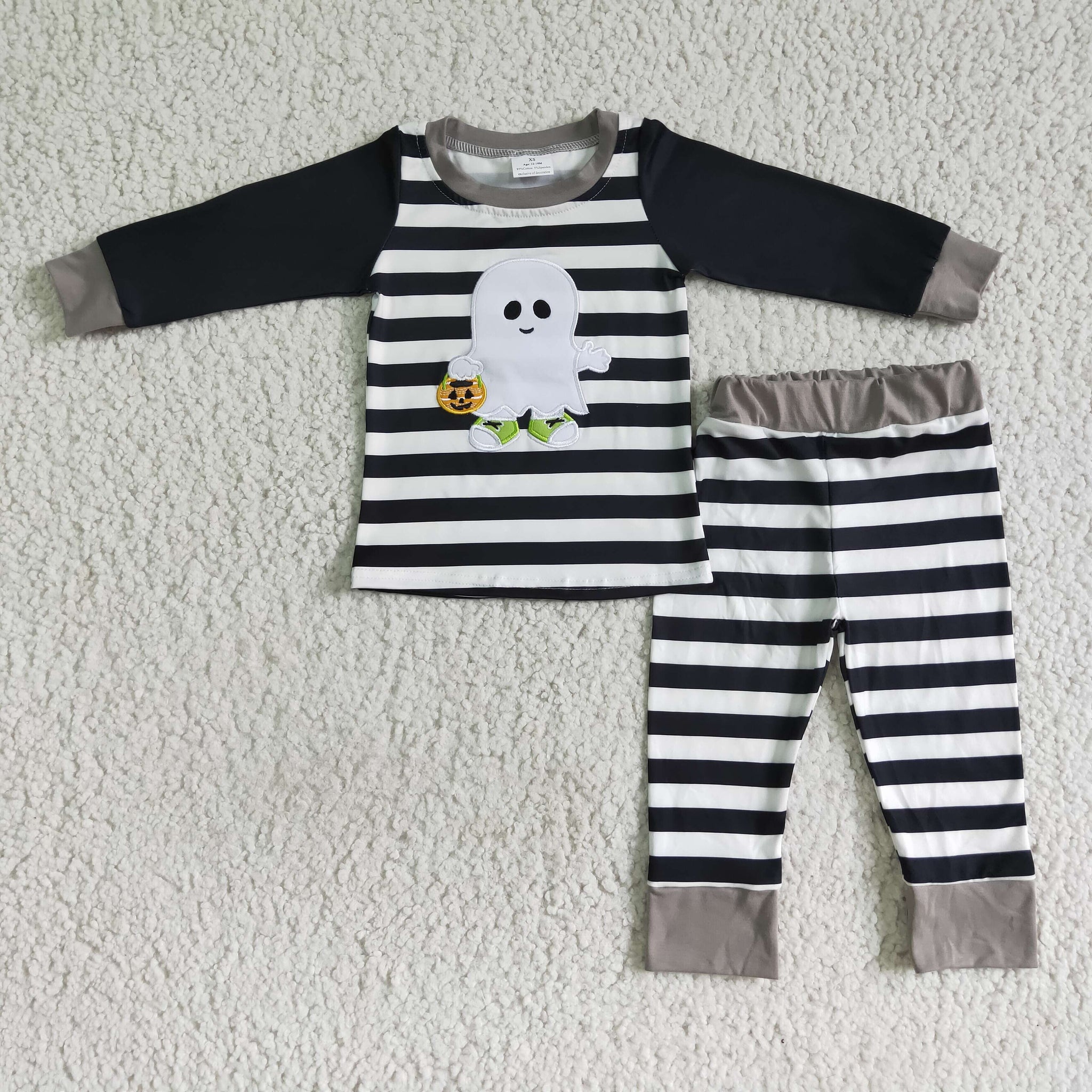 BLP0018 toddler halloween outfit  stripe pajamas