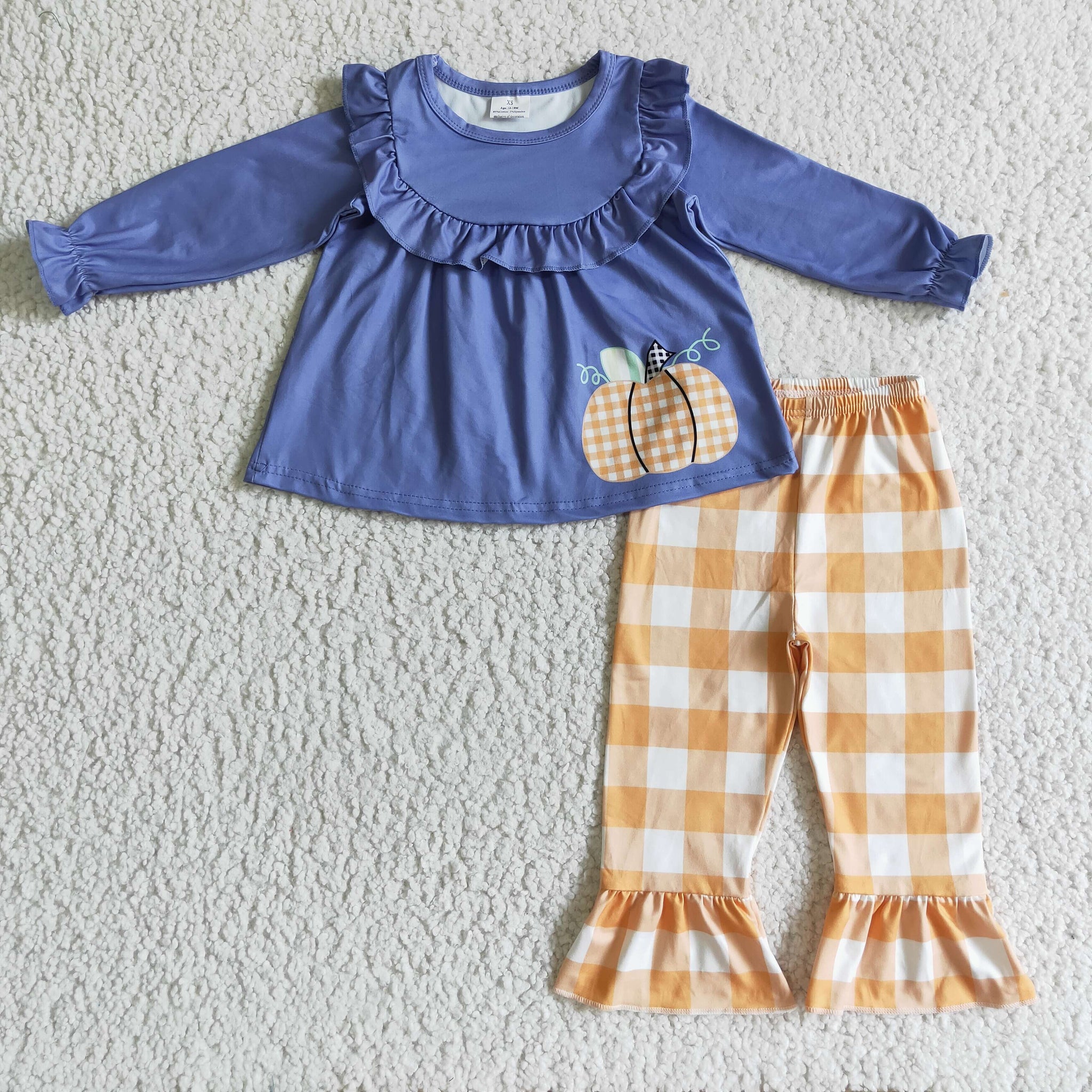 GLP0253 baby girls clothes halloween baby pumpkin set