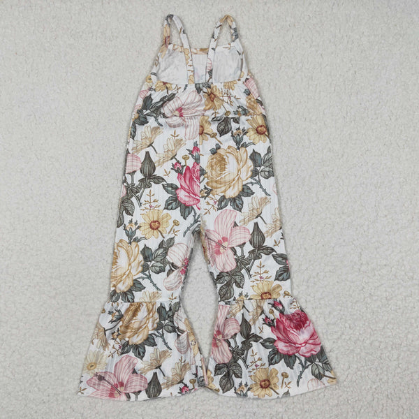 SR0248 kids clothes floral ripped summer jumpsuit