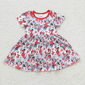 GSD0181 baby girl clothes cartoon summer dress