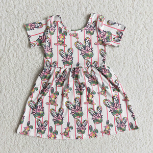 E5-18 toddler girl clothes bunny easter dress flower girl dresses-promotion 2024.1.20