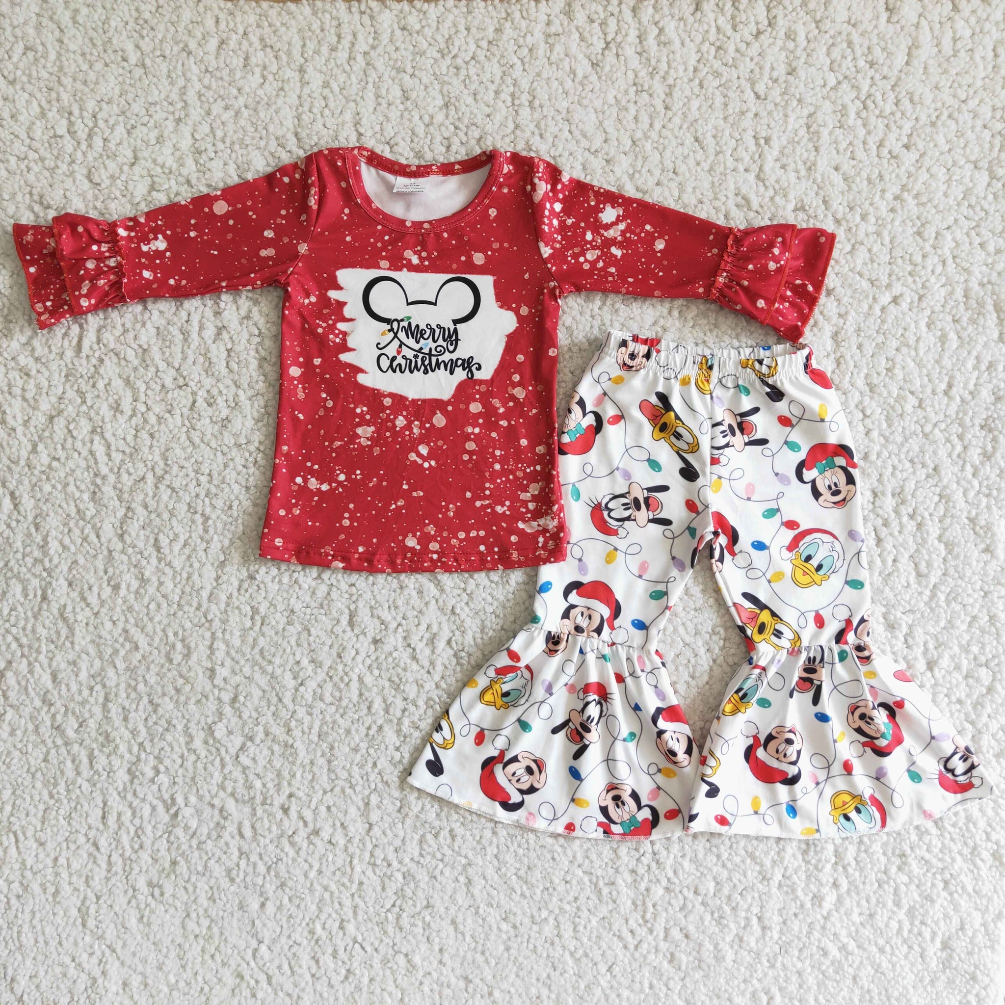 6 C11-4 girl merry christmas red long sleeve winter set-promotion 2023.11.18