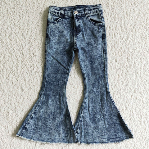 P0008 baby girl clothes blue jeans bell bottom pant