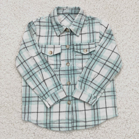 BT0169 baby boy clothes green winter shirt coat