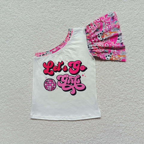 GT0167 toddler girl clothes let's go girls girl summer tshirt