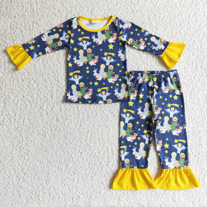 GLP0290 baby girl clothes jesus winter pajamas set